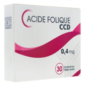 Acide Folique 0.4mg 30 tablets