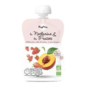 Popote Gourde Nectarine Fraises 120G