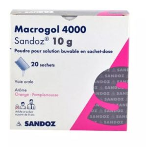 Macrogol 4000 10g poudre 20 sachets flavour Orange Pamplemousse