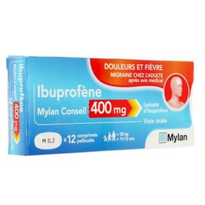 Ibuprofène 400mg - 12 tablets
