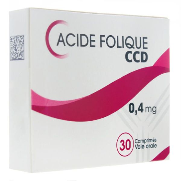 Acide Folique 0.4mg 30 tablets
