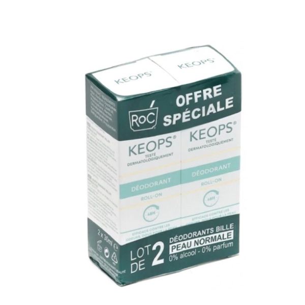 Keops deodorant à Bille 48H Lot de 2 x 30 ml