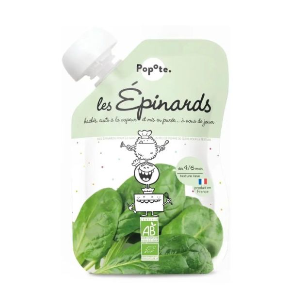 Popote Gourde Epinards Bio 120G