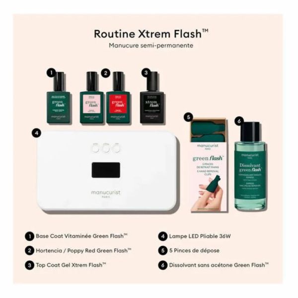Manucurist Green Flash Kit Retai Xtrem Fl