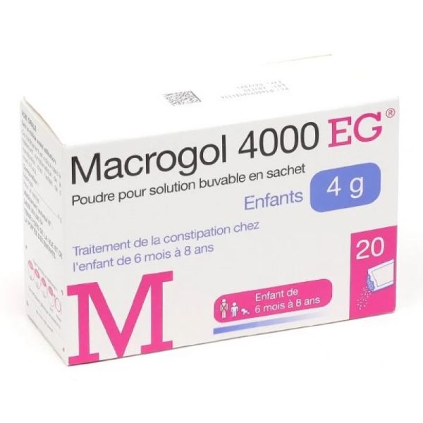 Macrogol 4000 Eg Enfant 4g 20 sachets flavour Neutre